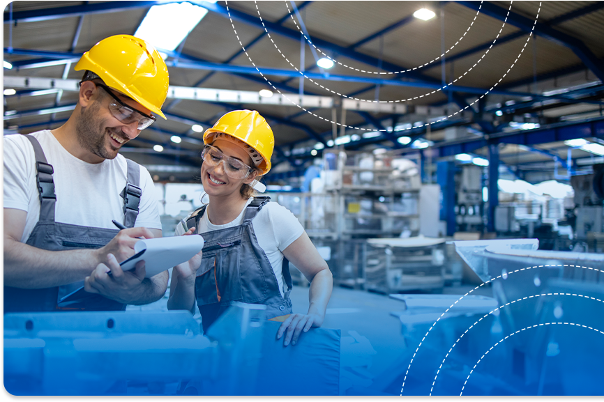 Ingenieros en planta